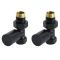 Milano - Black Straight Radiator Valves