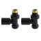 Milano - Black Straight Radiator Valves