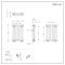 Milano Windsor - Lacquered Raw Metal Traditional Horizontal Triple Column Radiator - 600mm x 425mm