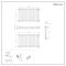 Milano Windsor - Lacquered Raw Metal Traditional Horizontal Triple Column Radiator - 600mm x 1010mm