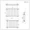 Milano Windsor - Lacquered Raw Metal Traditional Horizontal Triple Column Radiator - 500mm x 785mm