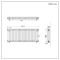 Milano Windsor - Horizontal Triple Column White Traditional Radiator - 500mm x 1190mm