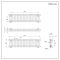 Milano Windsor - Horizontal Triple Column White Traditional Cast Iron Style Radiator - 300mm x 1190mm