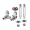 Milano Windsor - Traditional Thermostatic Corner Radiator Valve and Pipe Sleeve Set - Choice of Finish