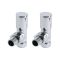 Milano Kent - Chrome Dual Fuel Curved Heated Towel Rail 800mm x 600mm