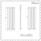 Milano Aruba - Modern White Vertical Designer Radiator 1400mm x 472mm (Double Panel)