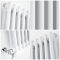 Milano Windsor - Vertical Double Column White Traditional Cast Iron Style Radiator - 1500mm x 380mm