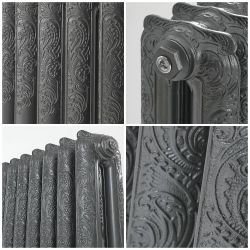 Milano Beatrix - Cast Iron Radiator - 950mm Tall - Antique Graphite - Multiple Sizes Available