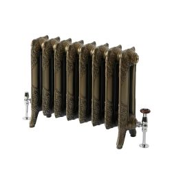 Milano Beatrix - 2 Column Cast Iron Radiator - 510mm Tall - Natural Brass - Multiple Sizes Available
