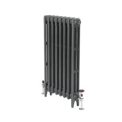 Milano Mercury - Cast Iron Radiator - 860mm Tall - Antique Silver - Multiple Sizes Available