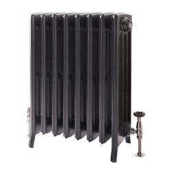 Milano Isabel - 4 Column Cast Iron Radiator - 760mm Tall - Antique Silver - Multiple Sizes Available