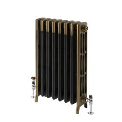 Milano Isabel - 4 Column Cast Iron Radiator - 660mm Tall - Natural Brass - Multiple Sizes Available