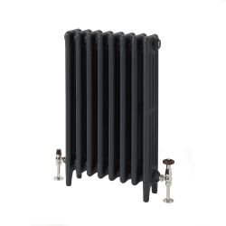 Milano Mercury - 4 Column Cast Iron Radiator - 760mm Tall - Farrow & Ball Railings Grey - Multiple Sizes Available