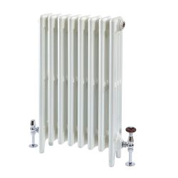 Milano Mercury - 4 Column Cast Iron Radiator - 960mm Tall - Porcelain White - Multiple Sizes Available