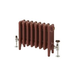Milano Mercury - 4 Column Cast Iron Radiator - 360mm Tall - Farrow & Ball Eating Room Red - Multiple Sizes Available