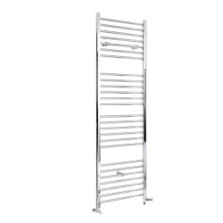Milano Kent - Dual Fuel Straight Chrome Heated Towel Rail - Choice of Size