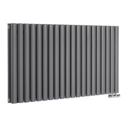 Milano Aruba - Side Connection Horizontal Designer Radiator - Double Panel - Anthracite