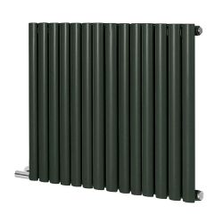 Milano Aruba - Electric Evergreen Horizontal Designer Radiator - 635mm Tall - Choice of Size, Thermostat and Cable Cover