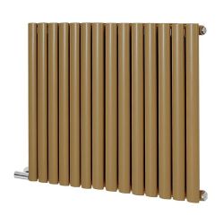 Milano Aruba - Electric Autumn Yellow Horizontal Designer Radiator - 635mm Tall - Choice of Size, Thermostat and Cable Cover