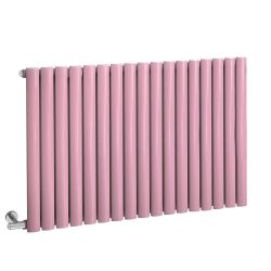 Milano Aruba - Electric Camellia Pink Horizontal Designer Radiator - 635mm Tall - Choice of Size, Thermostat and Cable Cover