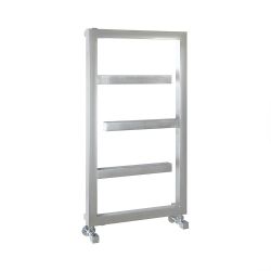 Milano Eclipse - Designer Satin Stainless Steel Heated Towel Rail - 880mm x 500mm
