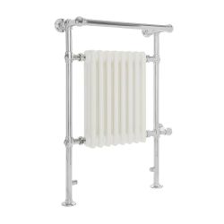 Milano Elizabeth - White and Chrome Traditional Electric Heated Towel Rail - Choice of Size
