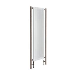 Milano Windsor - Vertical Traditional Column Radiator - 3 Column - White - Custom Extension Pipe Colours