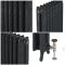 Milano Beatrix - 2 Column Cast Iron Radiator - 510mm Tall - Farrow & Ball Railings Grey - Multiple Sizes Available