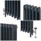 Milano Mercury - 3 Column Cast Iron Radiator - 660mm Tall - Farrow & Ball Hague Blue - Multiple Sizes Available