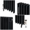 Milano Isabel - 4 Column Cast Iron Radiator - 660mm Tall - Farrow & Ball Railings Grey - Multiple Sizes Available