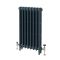 Milano Mercury - 3 Column Cast Iron Radiator - 760mm Tall - Farrow & Ball Hague Blue - Multiple Sizes Available