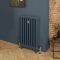 Milano Mercury - 3 Column Cast Iron Radiator - 760mm Tall - Farrow & Ball Hague Blue - Multiple Sizes Available