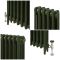 Milano Mercury - 3 Column Cast Iron Radiator - 760mm Tall - Farrow & Ball Duck Green - Multiple Sizes Available