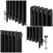 Milano Mercury - 3 Column Cast Iron Radiator - 660mm Tall - Farrow & Ball Railings Grey - Multiple Sizes Available