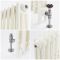 Milano Mercury - 3 Column Cast Iron Radiator - 760mm Tall - Porcelain White - Multiple Sizes Available