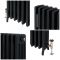 Milano Isabel - 4 Column Cast Iron Radiator - 760mm Tall - Farrow & Ball Railings Grey - Multiple Sizes Available