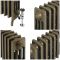 Milano Isabel - 4 Column Cast Iron Radiator - 660mm Tall - Natural Brass - Multiple Sizes Available