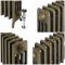 Milano Isabel - 4 Column Cast Iron Radiator - 760mm Tall - Natural Brass - Multiple Sizes Available