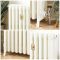 Milano Isabel - 4 Column Cast Iron Radiator - 660mm Tall - Porcelain White - Multiple Sizes Available