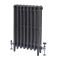 Milano Mercury - 4 Column Cast Iron Radiator - 760mm Tall - Antique Graphite - Multiple Sizes Available