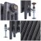 Milano Mercury - 4 Column Cast Iron Radiator - 960mm Tall - Antique Graphite - Multiple Sizes Available