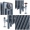 Milano Mercury - 4 Column Cast Iron Radiator - 960mm Tall - Antique Silver - Multiple Sizes Available