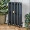 Milano Mercury - 4 Column Cast Iron Radiator - 960mm Tall - Antique Silver - Multiple Sizes Available