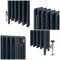 Milano Mercury - 4 Column Cast Iron Radiator - 760mm Tall - Farrow & Ball Hague Blue - Multiple Sizes Available