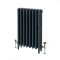 Milano Mercury - 4 Column Cast Iron Radiator - 760mm Tall - Farrow & Ball Hague Blue - Multiple Sizes Available