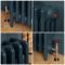 Milano Mercury - 4 Column Cast Iron Radiator - 760mm Tall - Farrow & Ball Hague Blue - Multiple Sizes Available