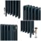Milano Mercury - 4 Column Cast Iron Radiator - 960mm Tall - Farrow & Ball Hague Blue - Multiple Sizes Available