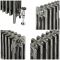 Milano Mercury - 4 Column Cast Iron Radiator - 460mm Tall - Full Polish - Multiple Sizes Available