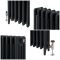 Milano Mercury - 4 Column Cast Iron Radiator - 560mm Tall - Farrow & Ball Railings Grey - Multiple Sizes Available