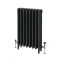 Milano Mercury - 4 Column Cast Iron Radiator - 760mm Tall - Farrow & Ball Railings Grey - Multiple Sizes Available